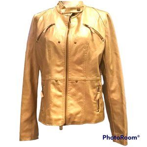 Frida G. London Women's Faux Leather Moto Jacket